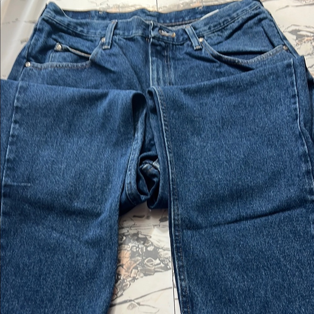 Wrangler Blue Bootcut Jeans with Zipper Fly and Belt Loops